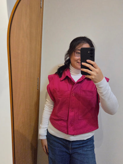 Blusinha / Colete Farm Rosa Klim
