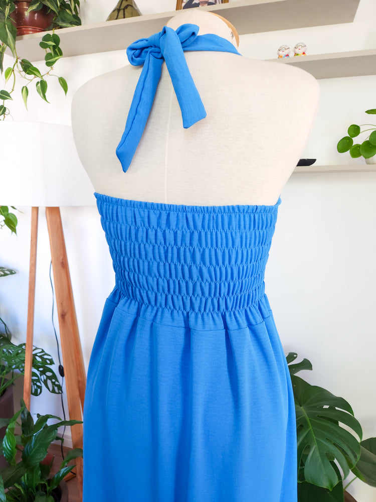 Vestido Azul Royal Longo