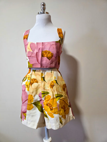 Conjunto Farm Cropped e Saia Chita Bella