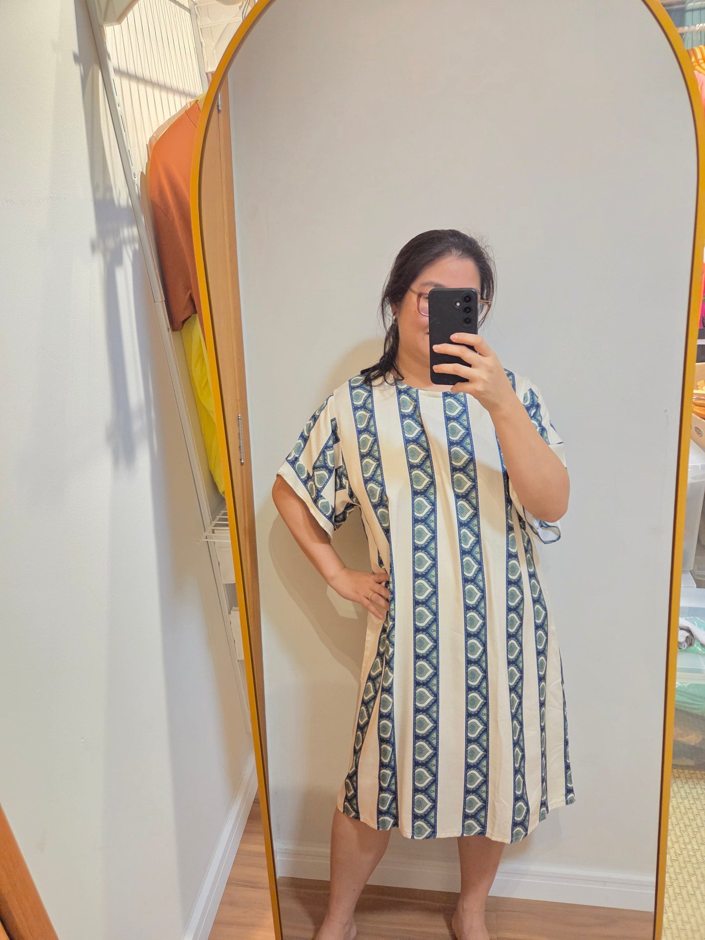 Vestido Upcycling Farm  Estampa Off com Verde