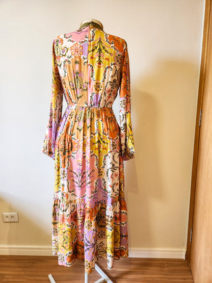 Vestido Antix Midi Jardim Floral