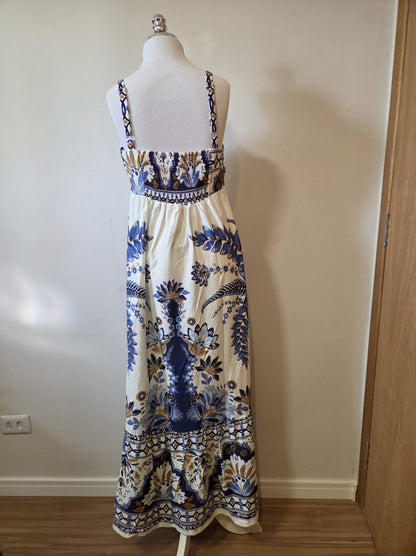 Vestido Farm Azul Floral
