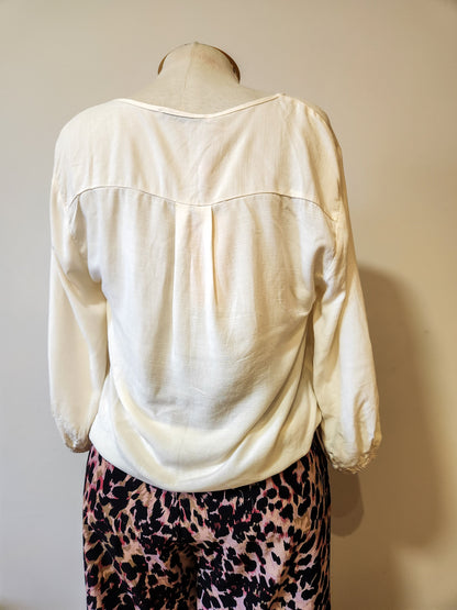 Blusa Maria Filó Transpassada com Elástico – Off White