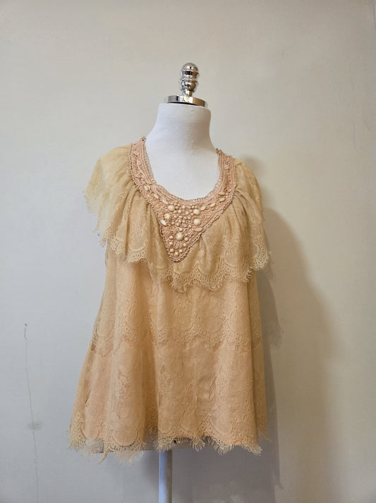 Blusinha Farm Rosinha com Renda