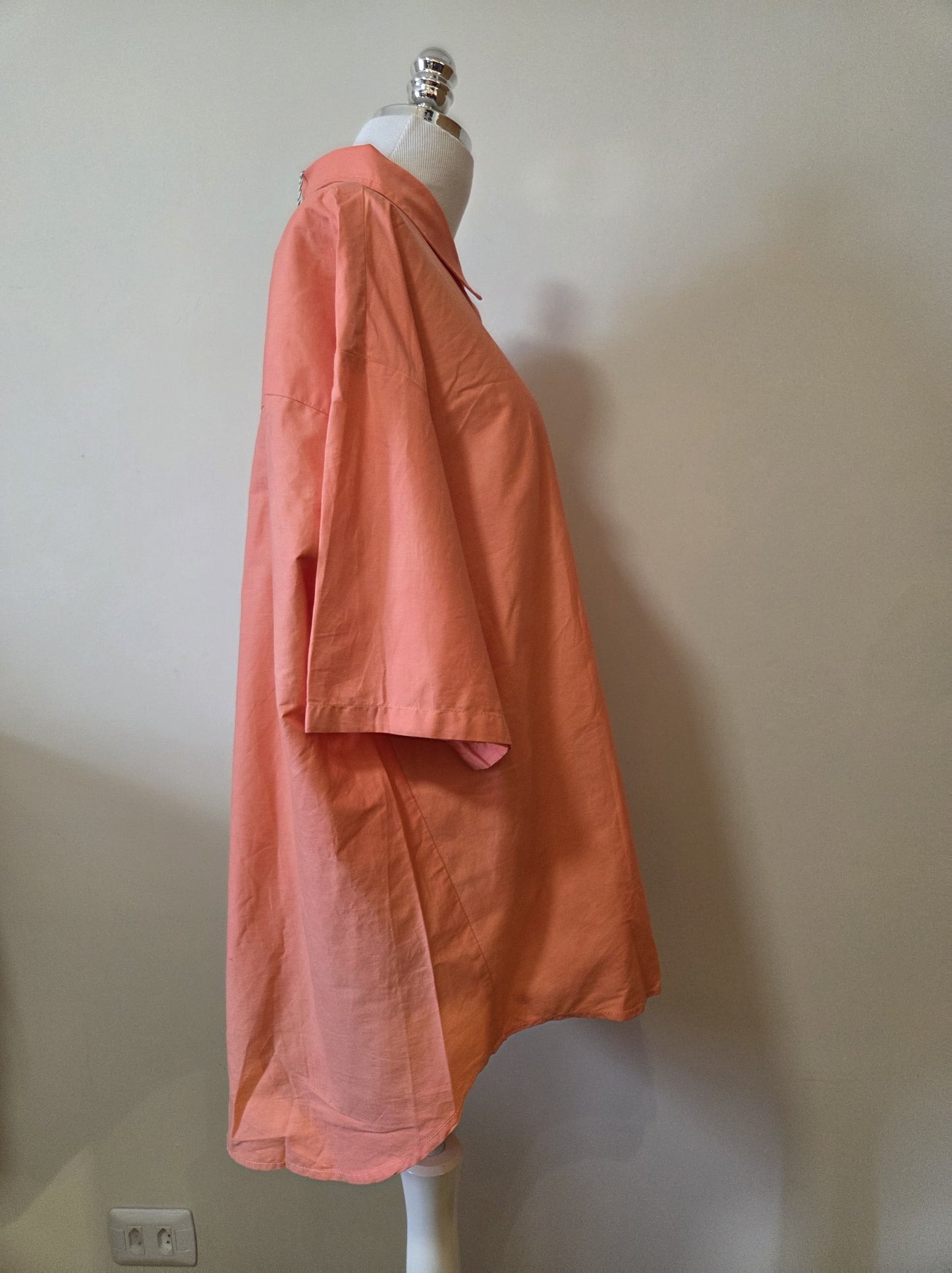 Camisa Farm Laranja Coral Oversized