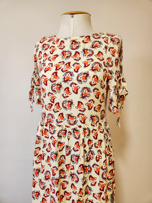 Vestido Kitson Estampa de Raposas