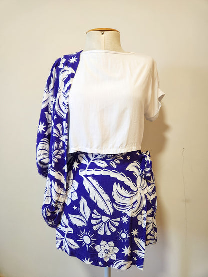Conjunto JMS Kimono com Shorts-Saia Floral Ultravioleta