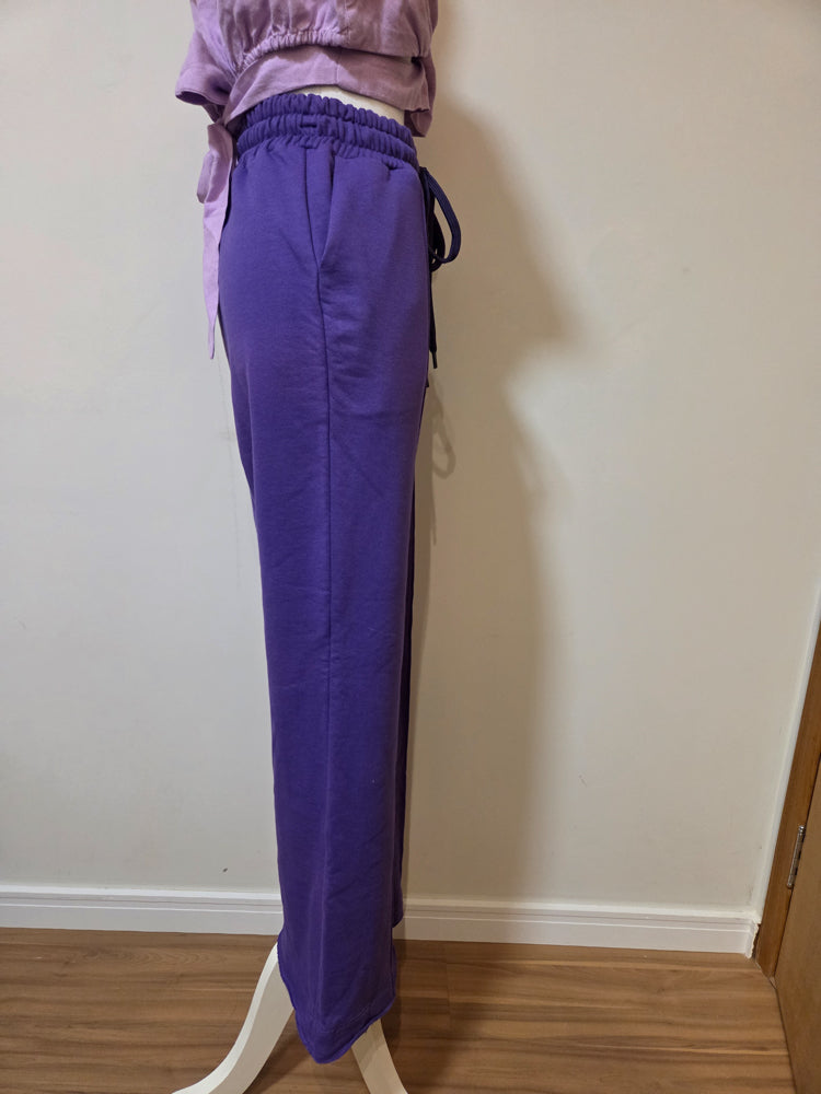 Calça Farm Pantalona Moletom Roxo