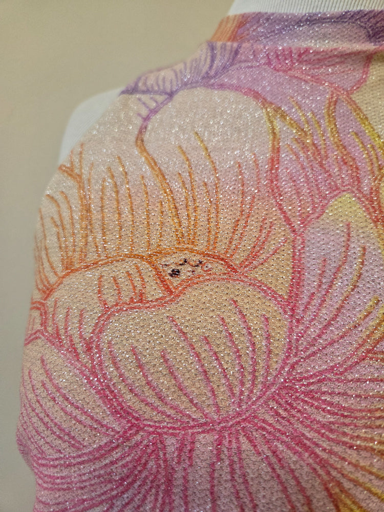 Blusinha Farm Regata Brilho Floral Rosa