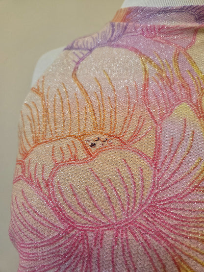 Blusinha Farm Regata Brilho Floral Rosa