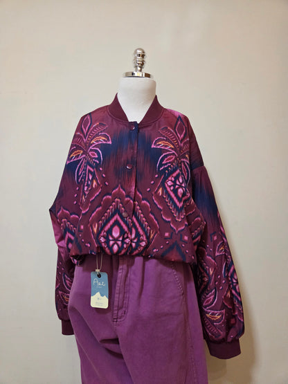 Blusa Farm Cropped Farm Roxo Alba Oversized