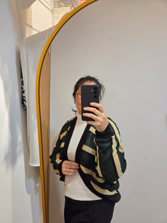Kimono Maria Filó Trico Listrado com Lurex