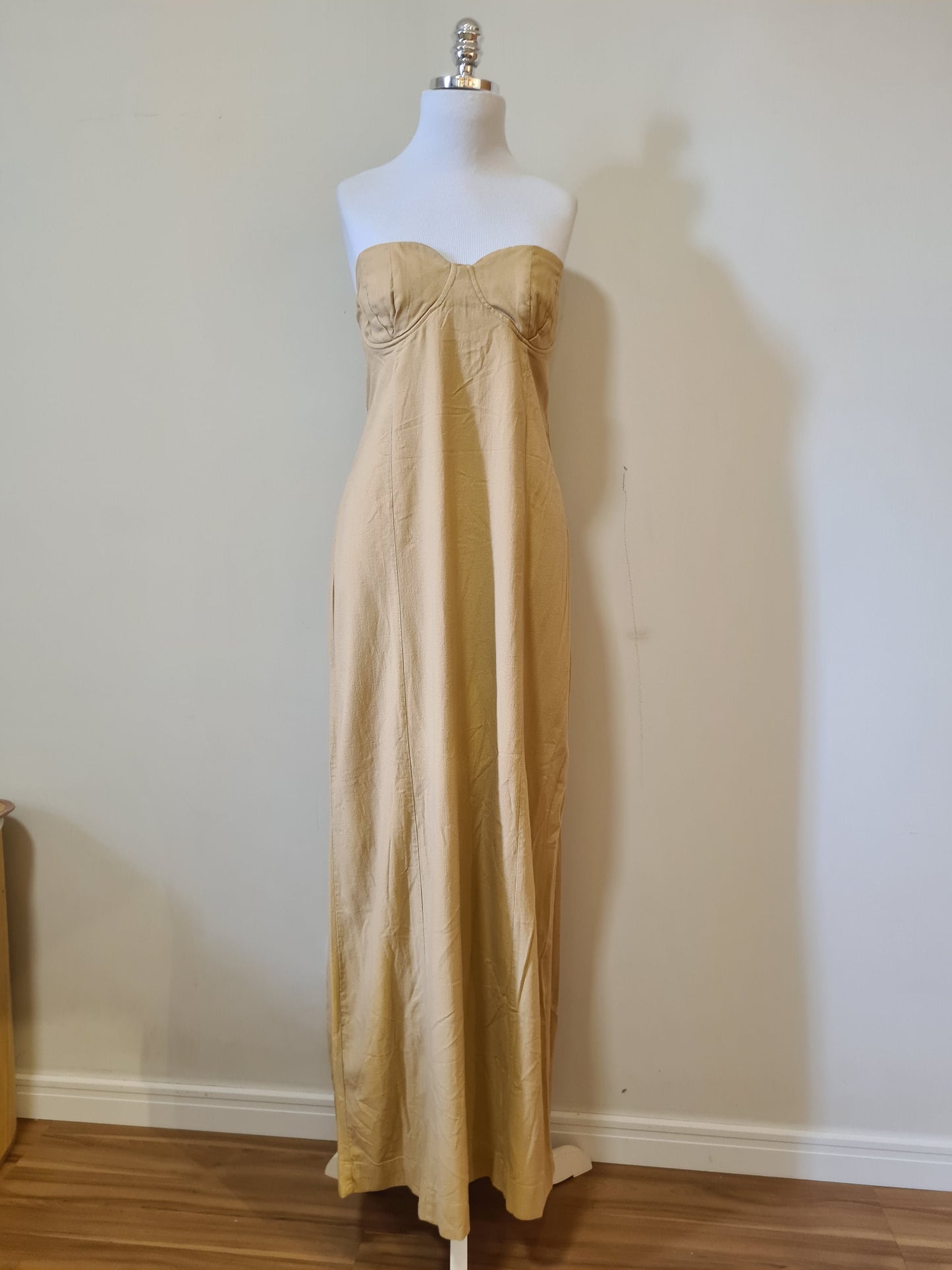 Vestido Farm Meia Taça Bege