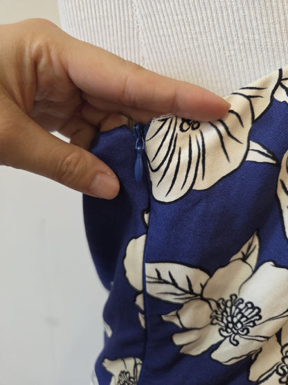 Vestido Farm Azul Floral Jardim Tranquilo