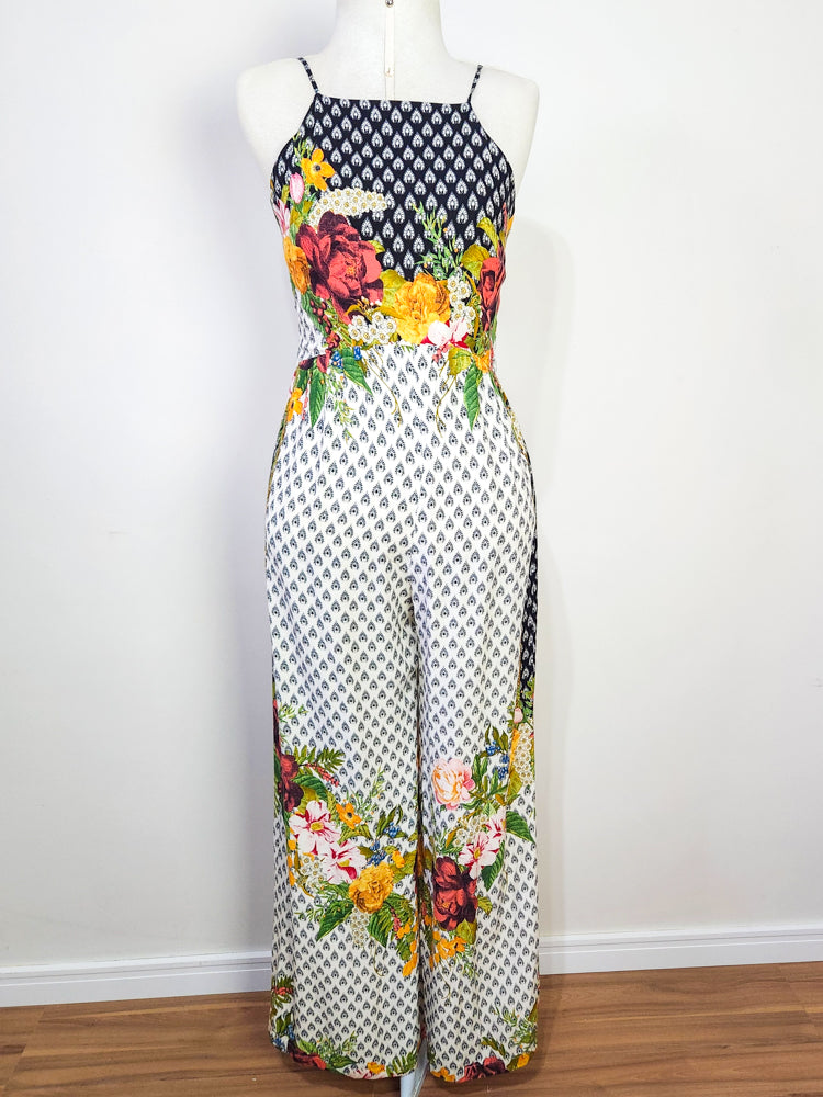 Macacão Farm Estampa Floral Pantalona