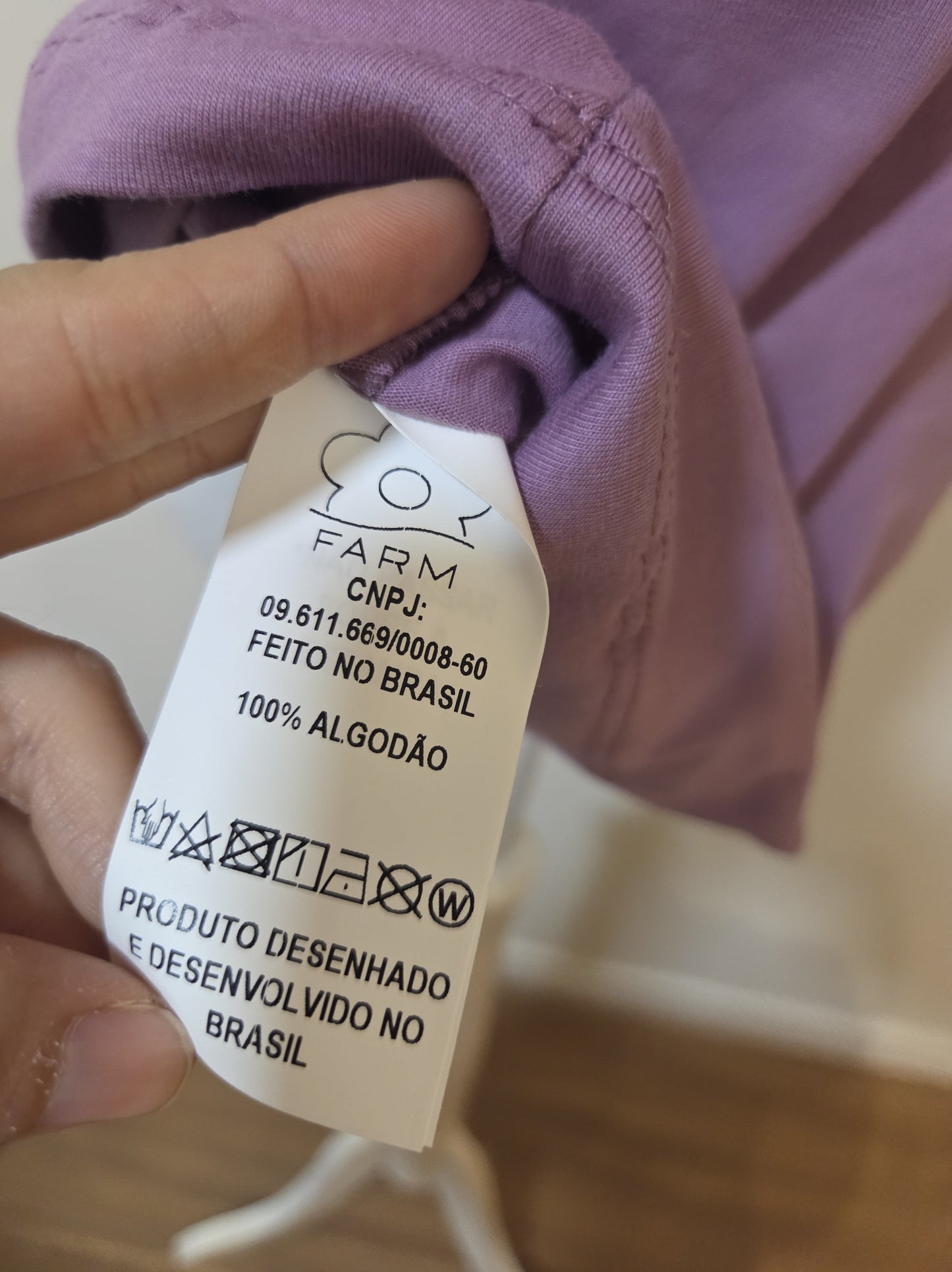 Camiseta Farm Rio De Janeiro Roxo Guarda Chuva
