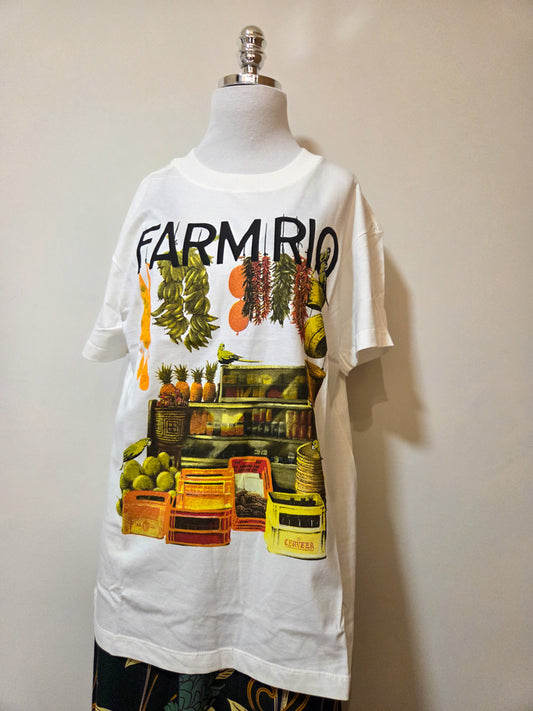 Camiseta Farm Estampa Feirinha Branca