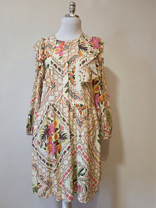 Vestido Farm Curto Paraiso Frutas e Araras