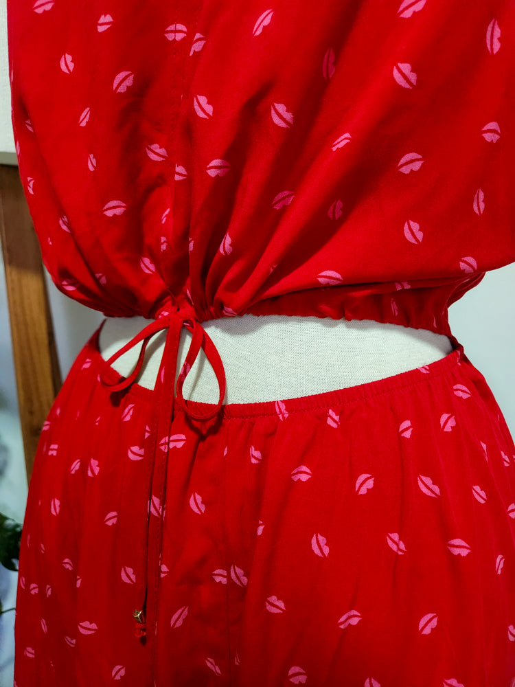 Vestido Antix Curto Estampa Doces Beijos