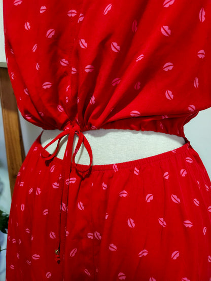 Vestido Antix Curto Estampa Doces Beijos