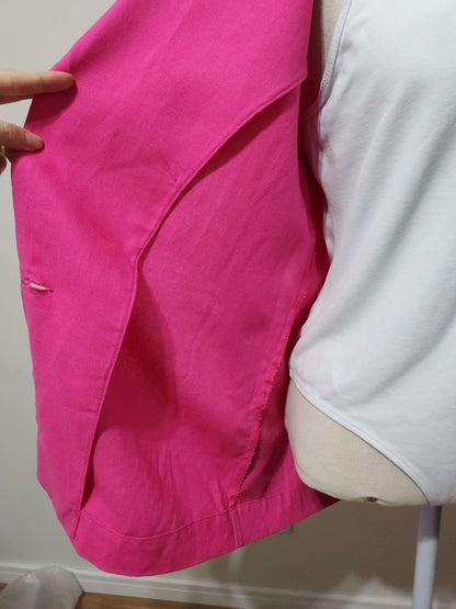 Blazer Feminino Rosa em Viscose e Linho – Dress To