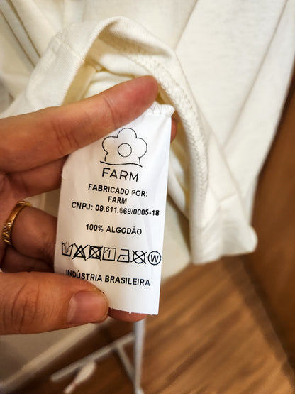 Camiseta Farm Rio de Janeiro Hibisco Branca