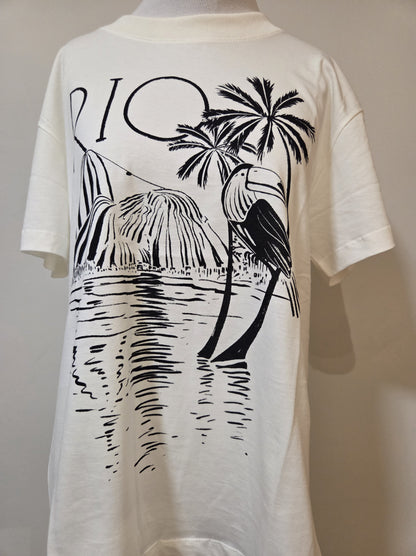 Camiseta Farm Rio Praia Estampa Preta