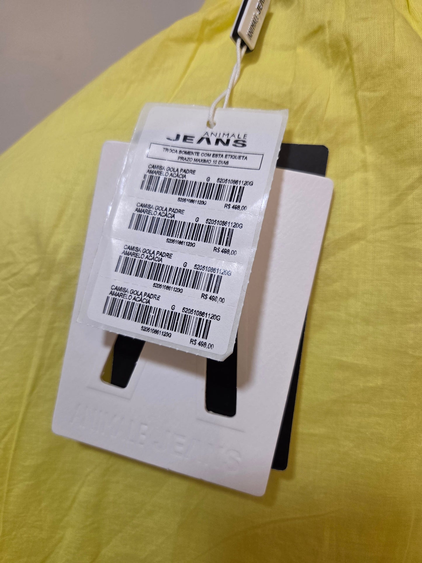 Camisa Animale Jeans Amarelo Acacia
