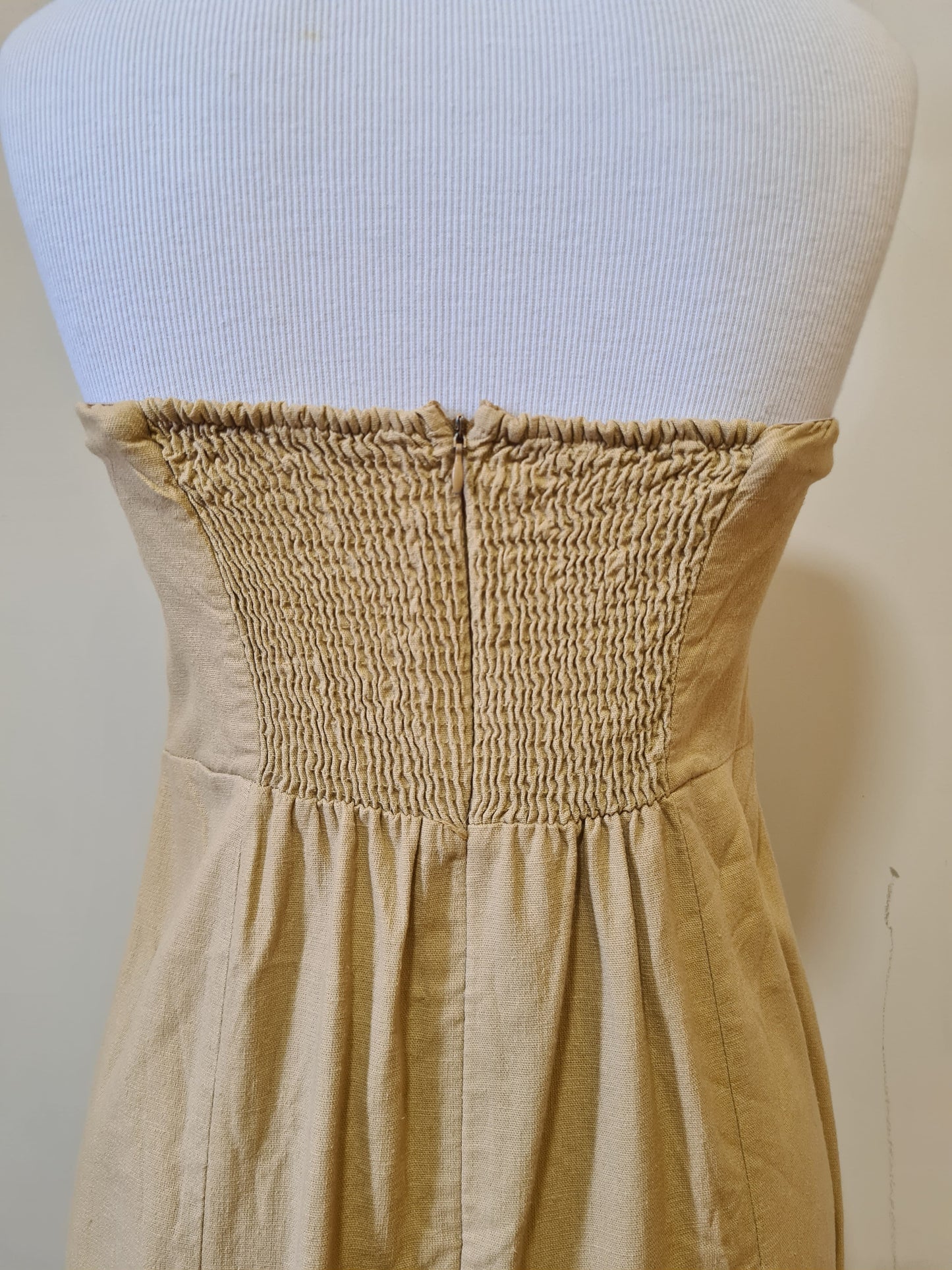 Vestido Farm Meia Taça Bege