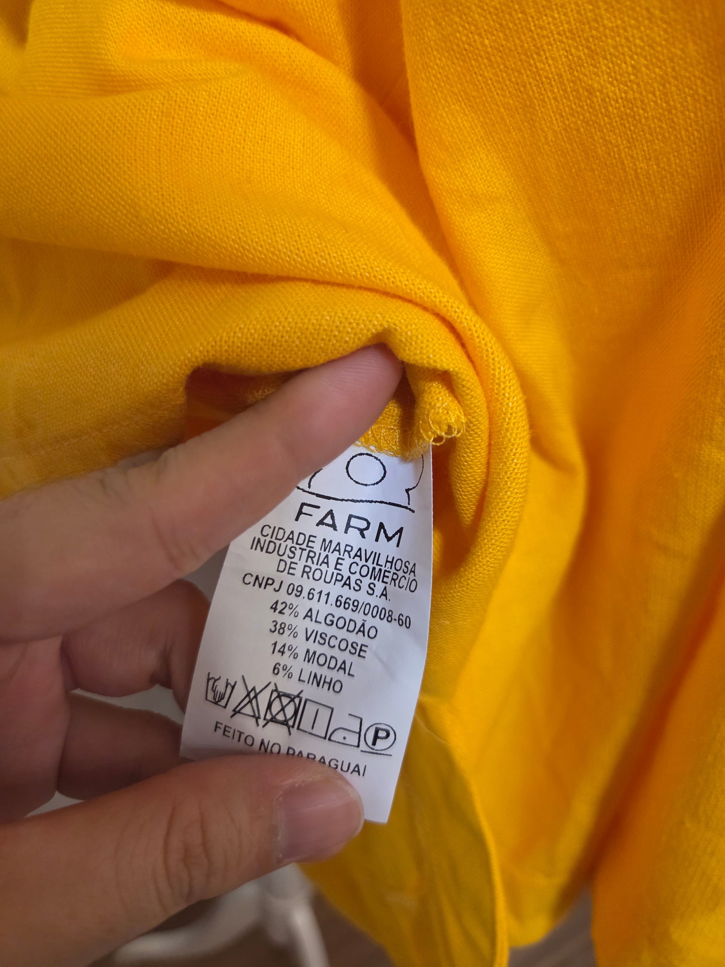 Blazer Farm Kimono Amarelo Nectarina