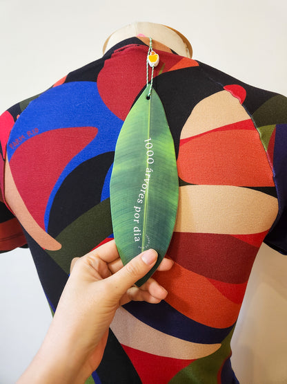 Conjunto Farm Blusa e Saia Lápis Estampa Abstrata