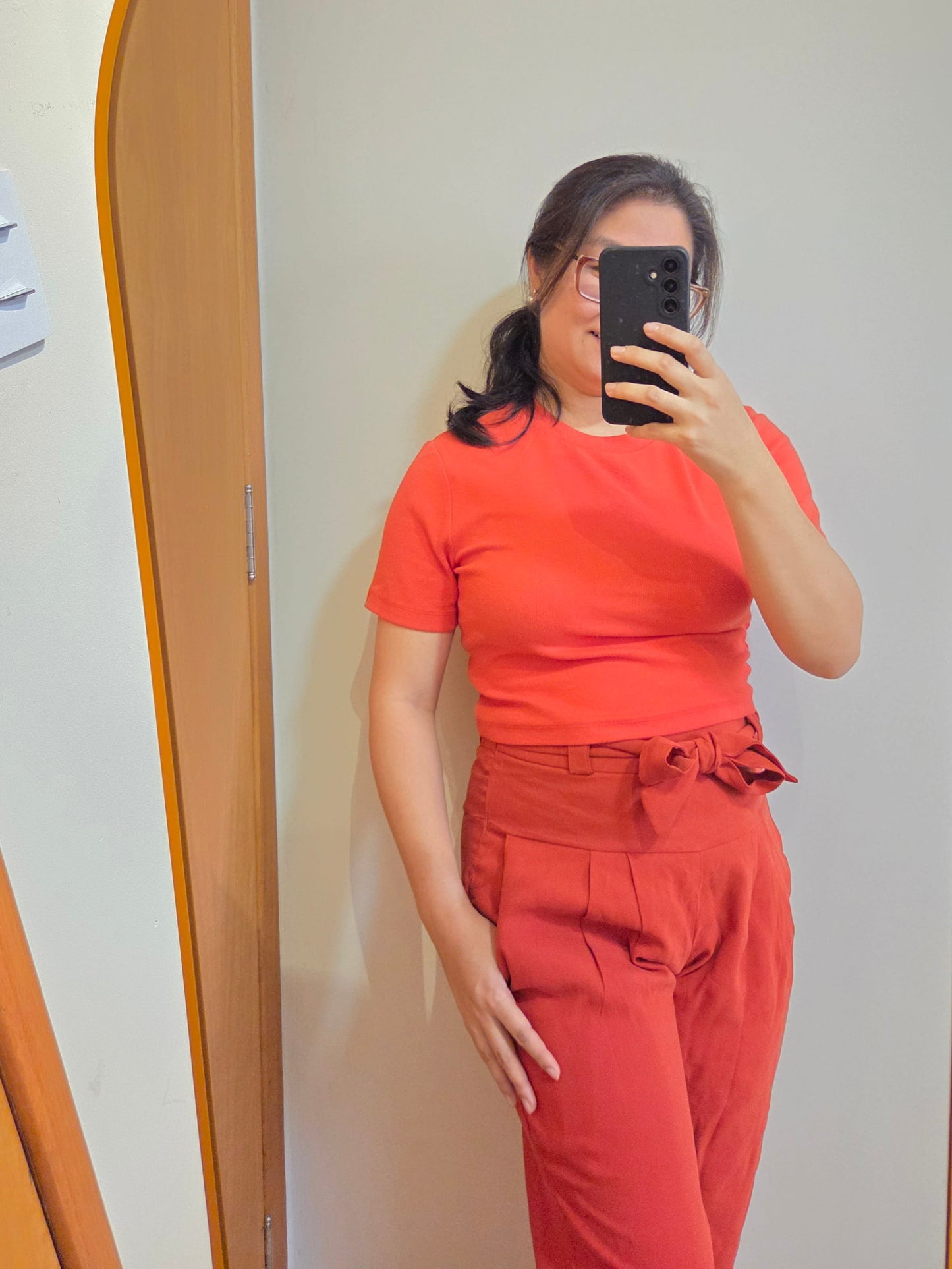 Blusinha Farm Rib Cropped Vermelho Morango