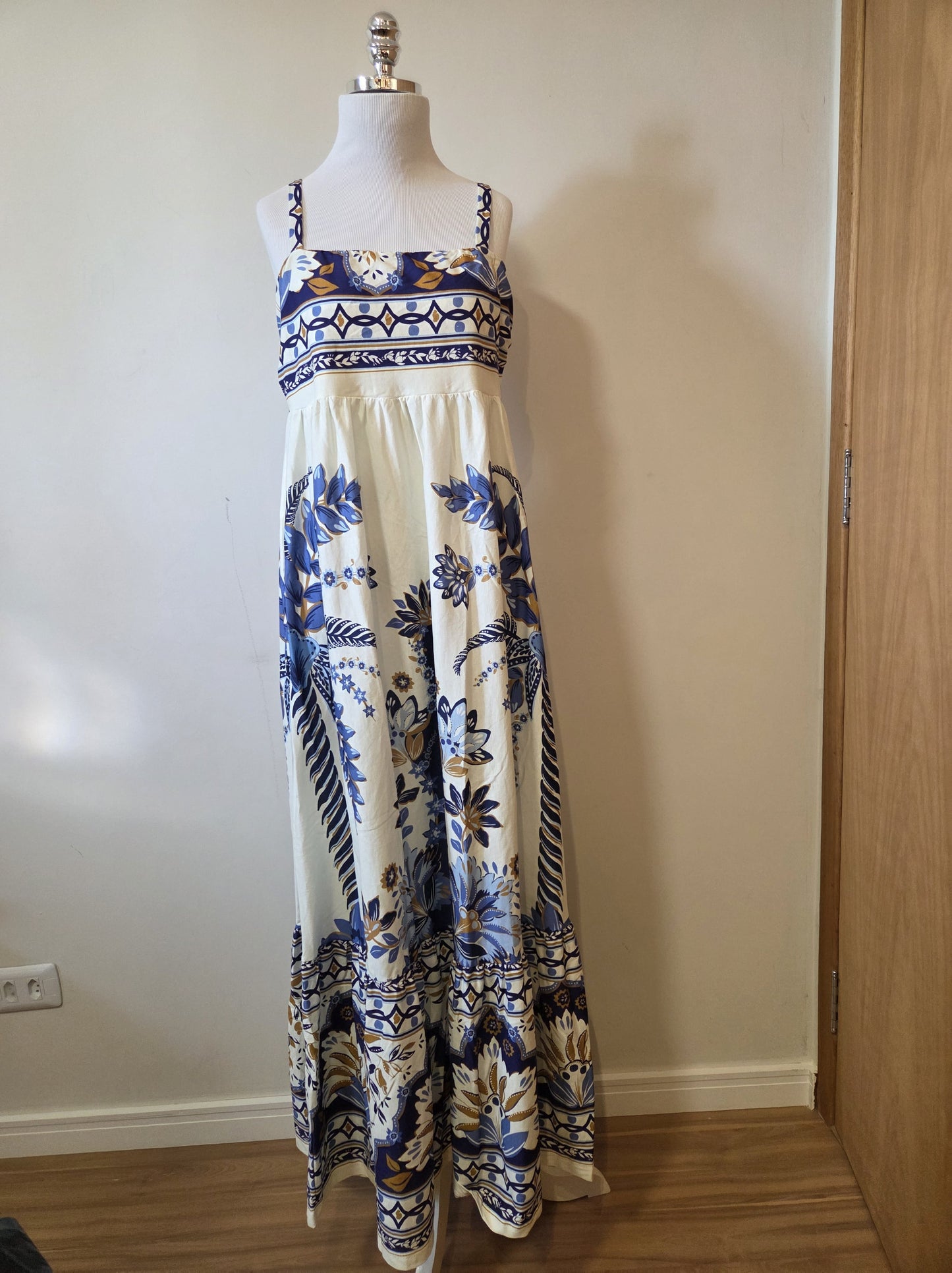 Vestido Farm Azul Floral