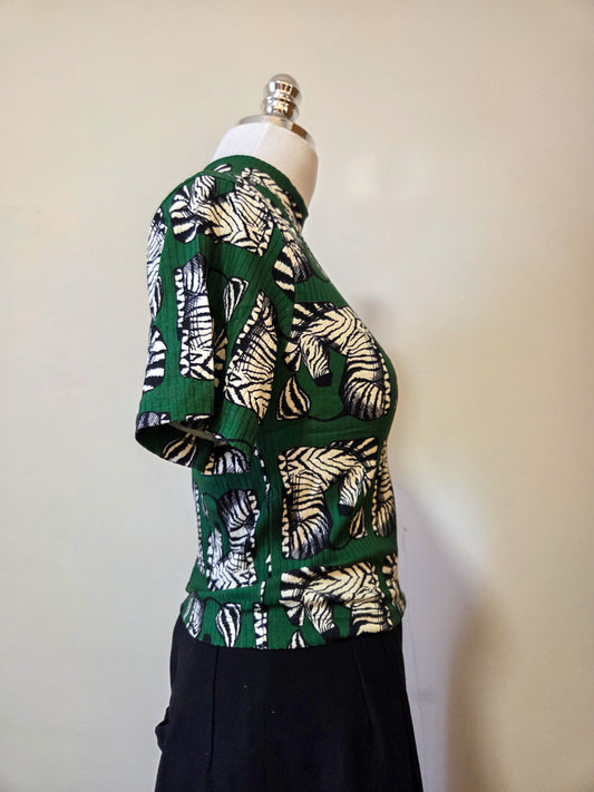 Blusinha Farm Canelada Zebrinas