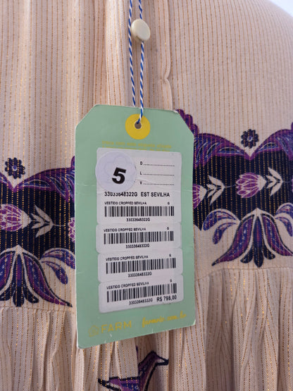 Vestido Farm Sevilha Fios de Lurex