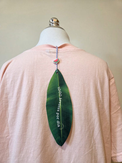 Camiseta Farm Rosa Estampa Bananeira - Verde claro