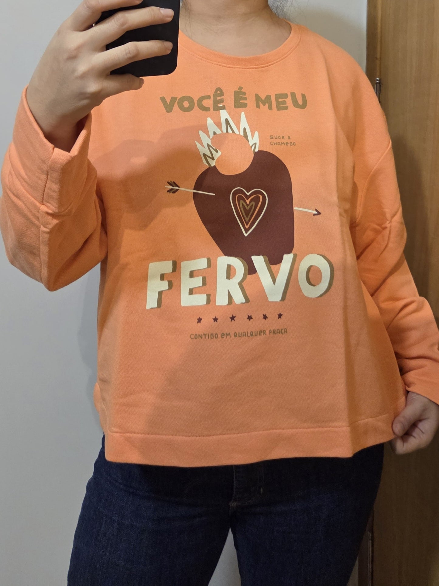 Moletom Farm Fervo Fundo Salmão