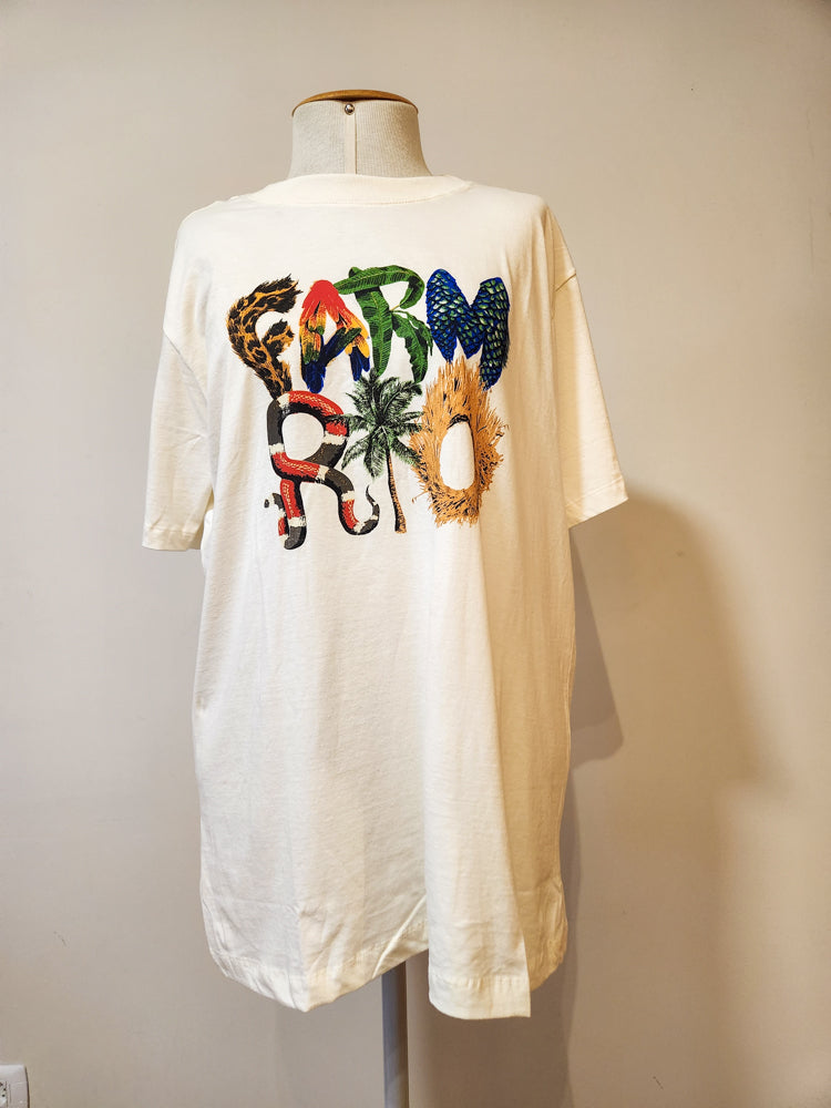 Camiseta Farm Rio Estampa Letras Texturizadas