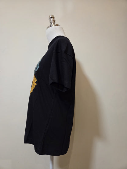 Camiseta Farm Rio Estampa Letras Texturizadas fundo Preto