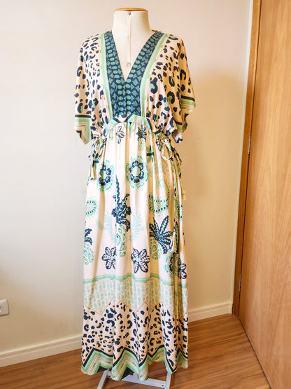 Vestido Chris Ms Animal Print Verde