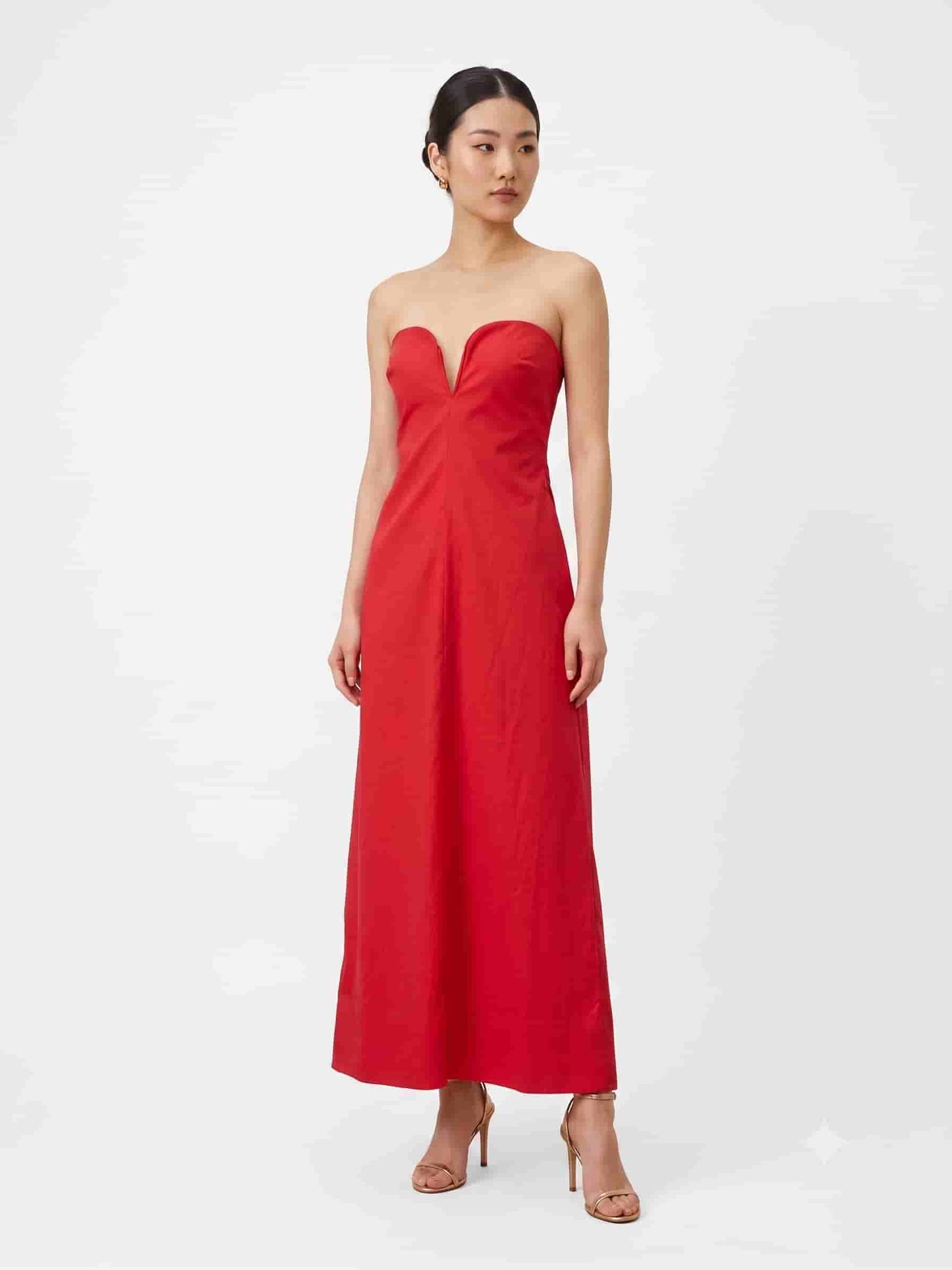 Vestido Farm Tomara que Caia Reto Vermelho