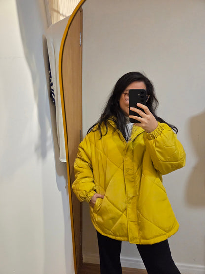 Blusa Hering Puffer Mostarda Oversized