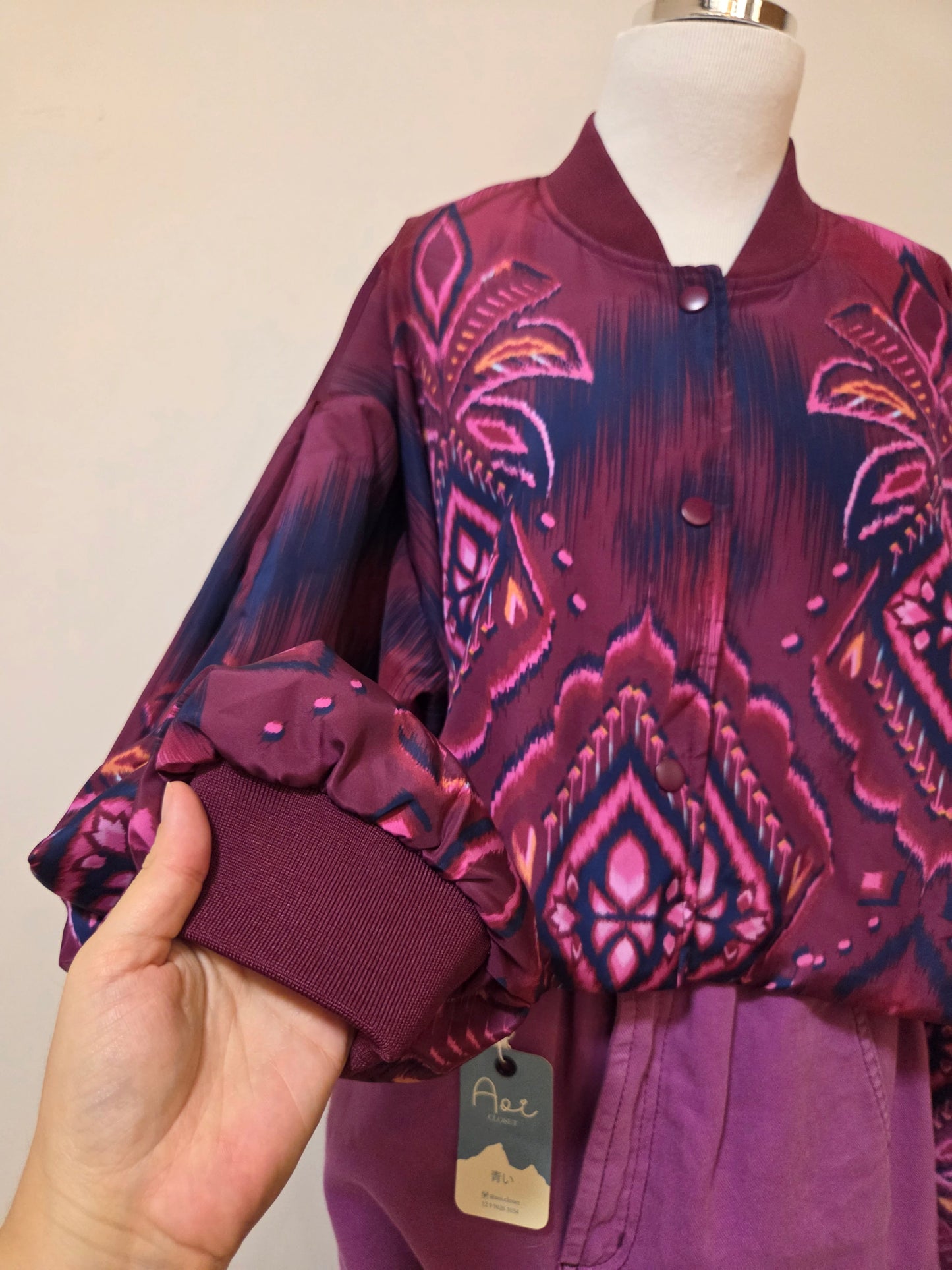 Blusa Farm Cropped Farm Roxo Alba Oversized