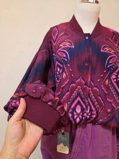 Blusa Farm Cropped Farm Roxo Alba Oversized