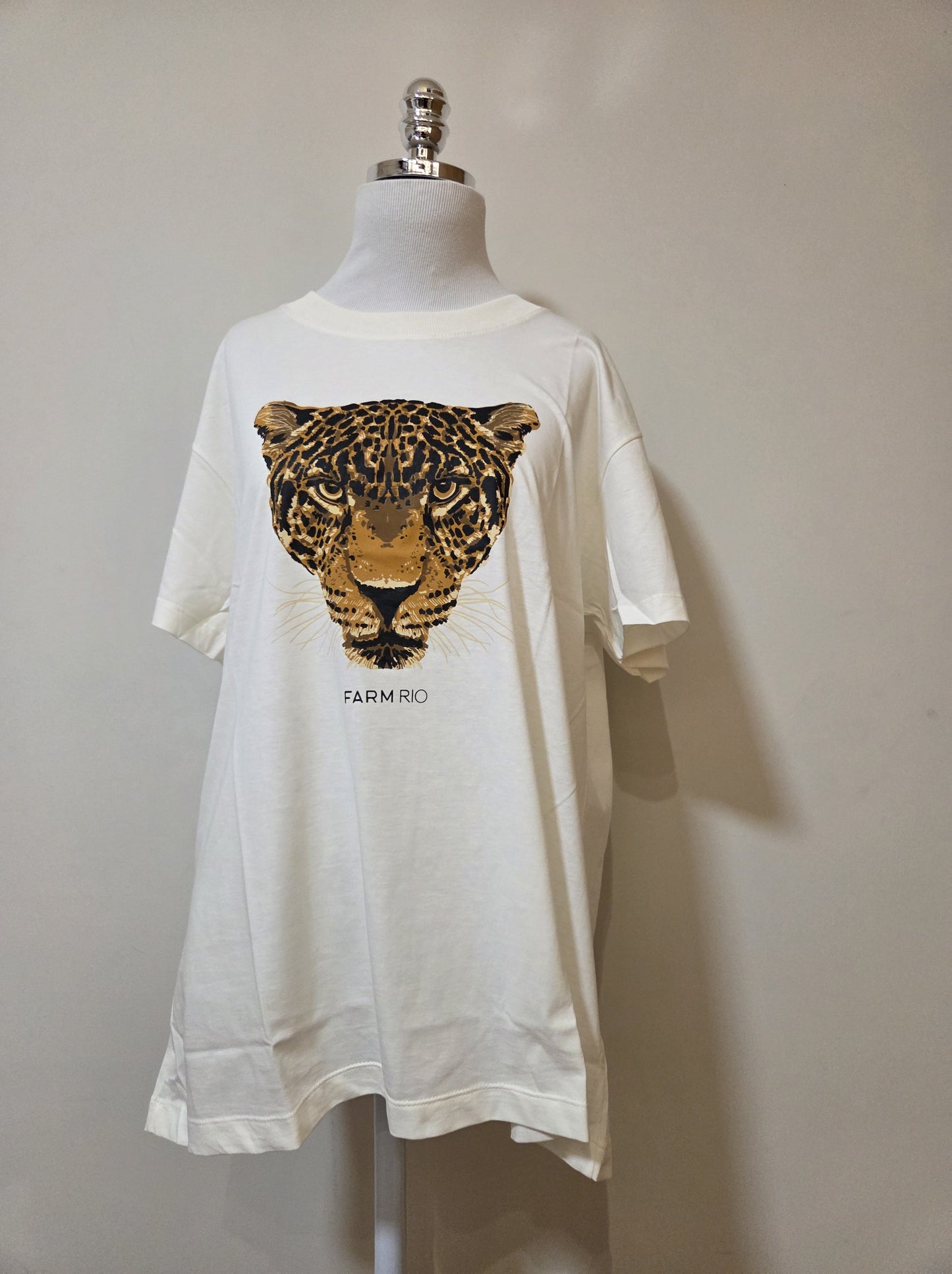 Camiseta Farm Onça Fundo Branco/Off White