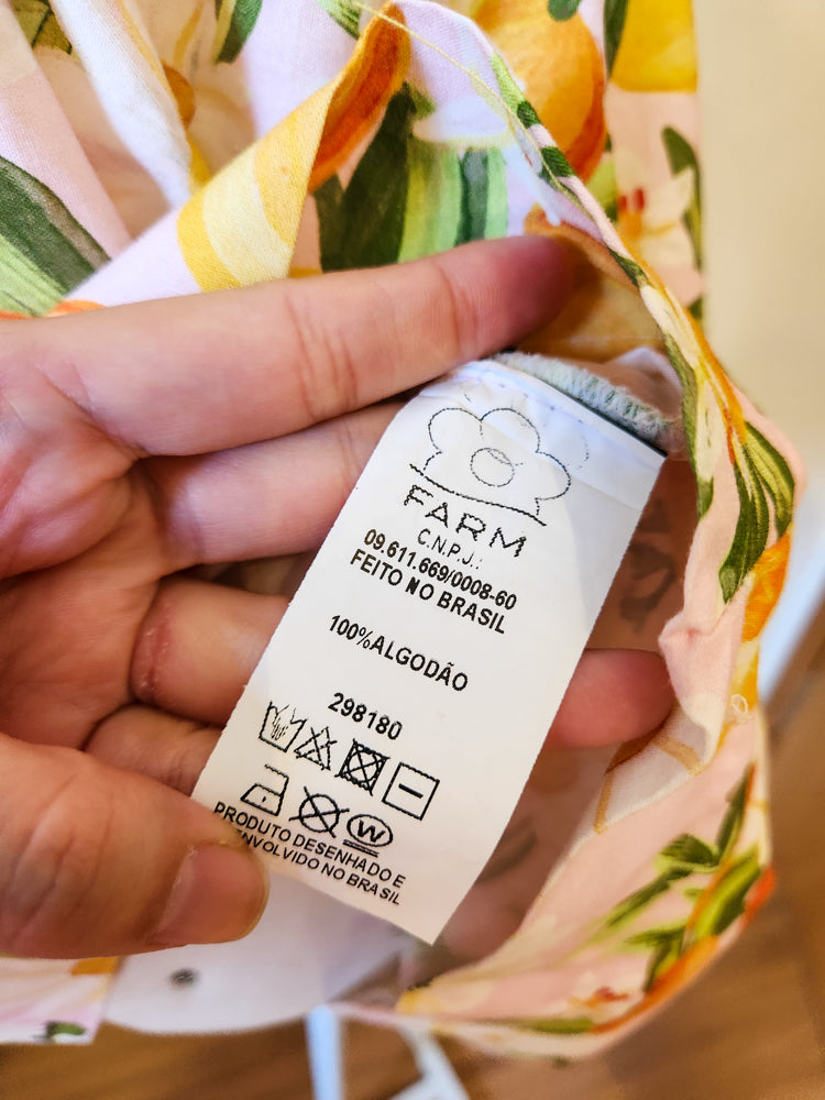 Vestido Farm Curto Sonho de Tangerina