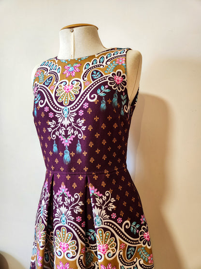 Vestido Antix Curto Floral Roxo