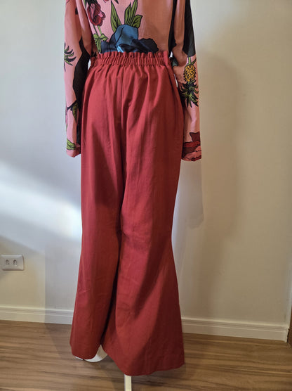 Calça Farm Flare Vermelho Oeste