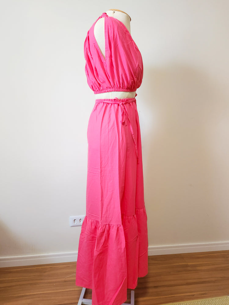 Vestido Farm Pink Um Ombro Só