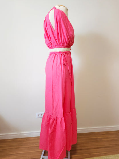 Vestido Farm Pink Um Ombro Só